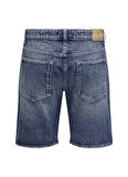 Only & Sons Denim Şort, M, Mavi