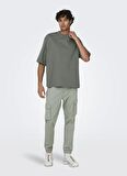 Only & Sons Lastikli Paça Su Yeşili Erkek Kargo Pantolon ONSCAM STAGE CARGO CUFF LIFE 6687 N