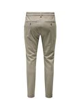 Only & Sons Yüksek Bel Dar Paça Bej Erkek Pantolon ONSMARK SLIM TAP 0209 MELANGE PANT