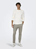 Only & Sons Normal Bel Dar Paça Dar Koyu Kahve Erkek Pantolon ONSMARK SLIM CHECK 020919 PANT NOOS