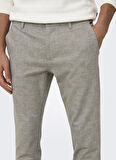 Only & Sons Normal Bel Dar Paça Dar Koyu Kahve Erkek Pantolon ONSMARK SLIM CHECK 020919 PANT NOOS