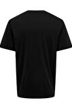 ONLY & SONS ONSLAMER LIFE REG LOGO SS TEE 22028168 SİYAH