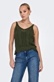 ONLY ONLLYZET LIFE S/L TOP KNT NOOS 15277573 HAKİ