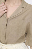 ONLTOKYO LIFE SS LINEN BL SHIRT PNT NOOS KAHVERENGİ