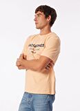 Jack & Jones Bisiklet Yaka Turuncu Erkek T-Shirt JJGALE TEE SS O-NECK LN