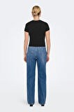 ONLELINA S/S O-NECK SHORT TOP JRS NOOS SİYAH