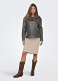 Only Açık Kahve Kadın Kaban ONLBETTY BONDED OVERSIZED AVIATOR C
