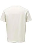 ONLY & SONS ONSMAX LIFE LOGO SS TEE 22029434 P. BEYAZ