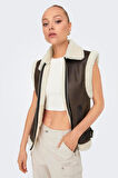 ONLBETTY BONDED WAISTCOAT CC OTW KAHVERENGİ 15322433
