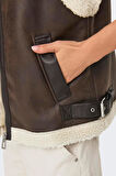 ONLBETTY BONDED WAISTCOAT CC OTW KAHVERENGİ 15322433