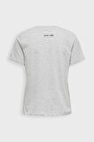 Only Kadın Onlfoodıe Baskı ve Yazı Detaylı Kısa Kol %100 Pamuk T-Shirt 15316728 Gri