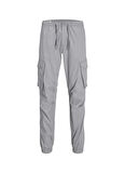Jack & Jones Normal Bel Normal Paça Gri Erkek Pantolon JPSTKANE JJNOAH CUFFED CARGO NOOS