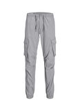 Jack & Jones Normal Bel Normal Paça Gri Erkek Pantolon JPSTKANE JJNOAH CUFFED CARGO NOOS