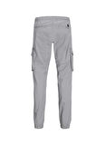 Jack & Jones Normal Bel Normal Paça Gri Erkek Pantolon JPSTKANE JJNOAH CUFFED CARGO NOOS