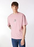 Jack & Jones Yuvarlak Yaka Pembe Erkek T-Shirt JOREASTER ACTIVITY TEE SS CREW NECK
