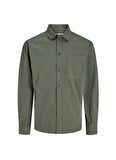 Jack & Jones Relaxed Haki Erkek Gömlek JCOCOLLECTIVE ZAC OVERSHIRT LS SN