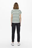 ONLY ONLLIRA LIFE S/S V-NECK TOP JRS NOOS 15252103 YEŞİL