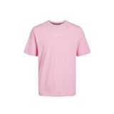 Jack Jones Jprbluarchıe Ss Tee Crew Neck Noos Erkek T-Shirt 12217167-Prism Pink Pembe