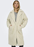 Only Krem Kadın Kaban ONLCATALINA SHAGGY COAT CS OTW