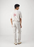 Only & Sons Lastikli Paça Beyaz Erkek Kargo Pantolon ONSCAM PAW CARGO CUFF RIBSTOP 0147