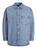 Jack Jones Santorını Denım Overshırt Erkek Jean Ceket 12250602