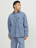 Jack Jones Santorını Denım Overshırt Erkek Jean Ceket 12250602