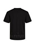 Jack & Jones Yuvarlak Yaka Siyah Erkek T-Shirt JCOALTITUDE TEE SS CREW NECK