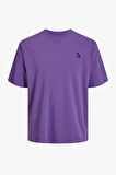 Jack & Jones Jcotriangle Erkek Mor T-Shirt 12253435-DeepLavender