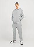 Jack & Jones Slim Fit Gri Melanj Erkek Eşofman Altı JPSTWILL JJCLOUD SWEAT PANTS NOOS