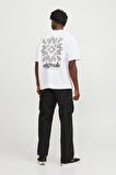 JACK&JONES JORBARI BACK TEE SS CREW NECK12252953 BEYAZ