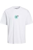 JACK&JONES JORDECAL TEE SS CREW NECK TG LN12254175 BEYAZ