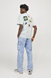 JACK&JONES JORDECAL TEE SS CREW NECK TG LN12254175 A.GRİ