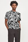 JORLAFAYETTE AOP TEE SS CREW NECK LN 