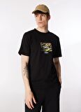 Jack & Jones Bisiklet Yaka Siyah Erkek T-Shirt JORLAFAYETTE PHOTO TEE SS CREW NECK