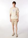 Jack & Jones Bisiklet Yaka Krem Erkek T-Shirt JORLAFAYETTE PHOTO TEE SS CREW NECK