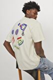 JACK&JONES JORDECAL TEE SS CREW NECK TG LN12254175 KREM