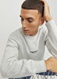 Jack & Jones Bisiklet Yaka Beyaz Melanj Erkek Sweatshırt JORVESTERBRO SWEAT CREW NECK NOOS