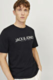 Jack & Jones Erkek Jprblajack Baskı Detaylı Bisiklet Yaka %100 Pamuk T-Shirt 12256971 Siyah