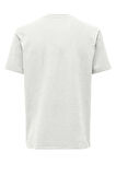 Only & Sons Erkek Onskıan Kare Desenli Kısa Kollu Pamuklu T-Shirt 22028692 Ekru