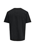 Only & Sons O Yaka Baskılı Siyah Erkek T-Shirt ONSCLASSIQUES OVZ SS TEE