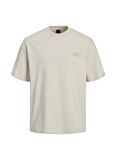 Jack & Jones Yuvarlak Yaka Krem Erkek T-Shirt JCOCOLLECTIVE PRINT TEE SS CREW NEC