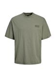Jack & Jones Yuvarlak Yaka Haki Erkek T-Shirt JCOCOLLECTIVE PRINT TEE SS CREW NEC