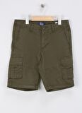 Jack & Jones Normal Bel Normal Haki Erkek Şort JPSTCOLE JJCAMPAIGN SHORT JNR