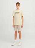 Jack & Jones Baskılı Kemik Erkek T-Shirt JORTAMPA FASTRUNNER1 TEE SS CREWNEC