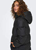 Only Siyah Kadın Kaban ONLLEA RAIN PUFFER COAT CC OTW