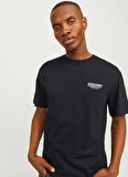 Jack & Jones Bisiklet Yaka Siyah Erkek T-Shirt 12256793_JJOLIVE TEE SS CREW NECK