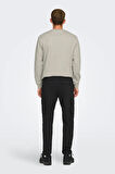 Only & Sons Erkek Onscommon Slim Fit Beli Lastikli ve Bağlamalı Pamuklu Kargo Pantolon 22029750 Siyah