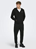 Only & Sons Kapüşon Yaka Siyah Erkek Sweatshırt ONSLIAM REG HOODIE TRACKSUIT NOOS
