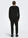 Only & Sons Kapüşon Yaka Siyah Erkek Sweatshırt ONSLIAM REG HOODIE TRACKSUIT NOOS