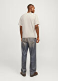 Jack & Jones Bisiklet Yaka Bej Erkek T-Shirt 12256589_JJELEGACY TEE SS O-NECK NO
